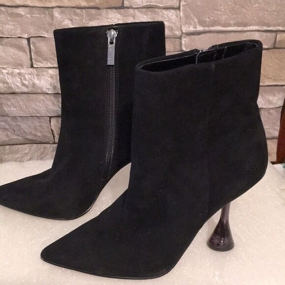 Gianni Bini Black Suede Bootie - Picture 1 of 10
